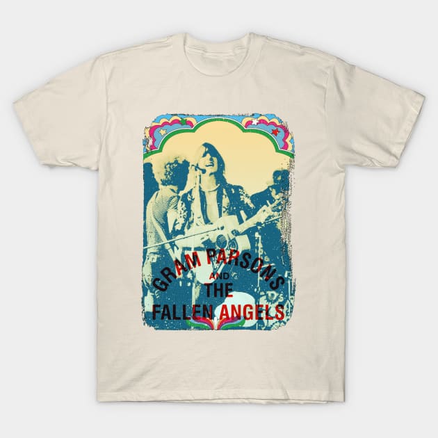 gram parsons and the fallen angels T-Shirt by HAPPY TRIP PRESS